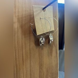Cowboy Hat Hoop Earrings